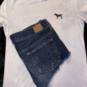 American Eagle Outfitters Dark Blue Jean Shorts